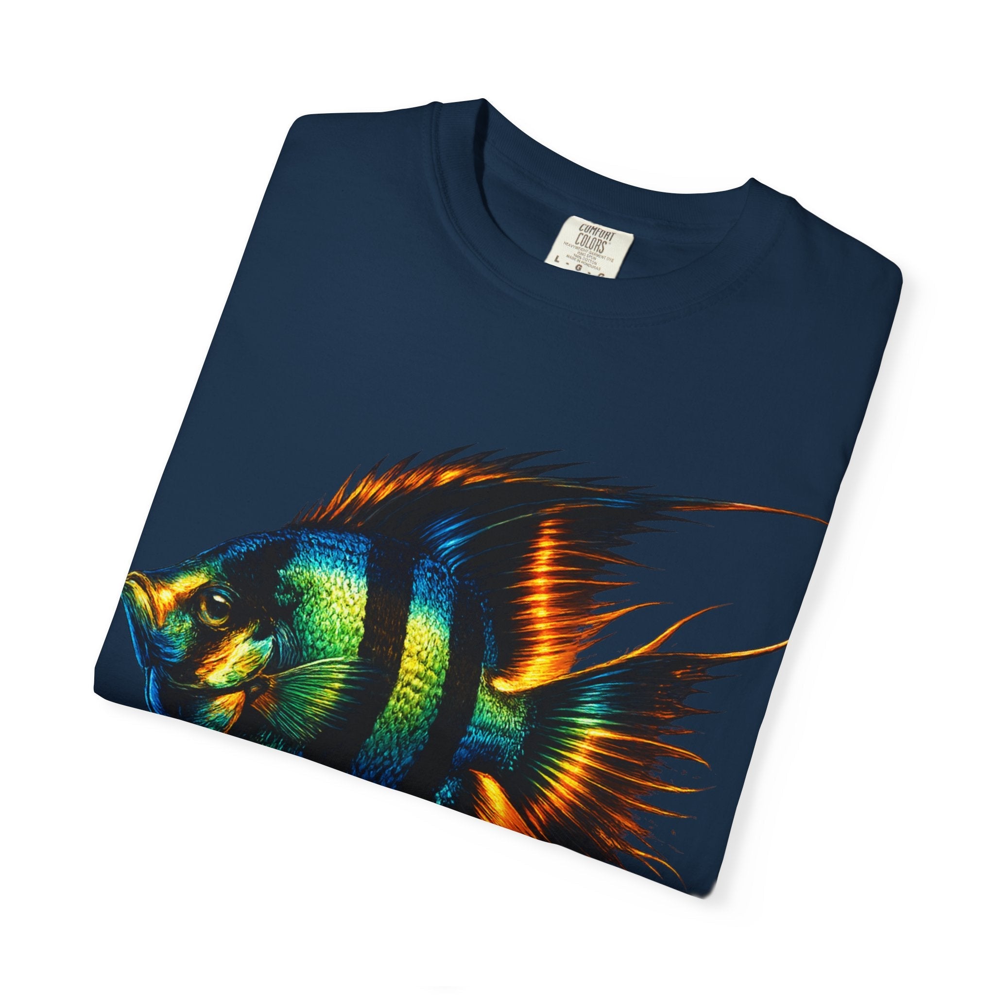 Angelfish Graphic T-Shirt — Vibrant Tropical Fish Illustration