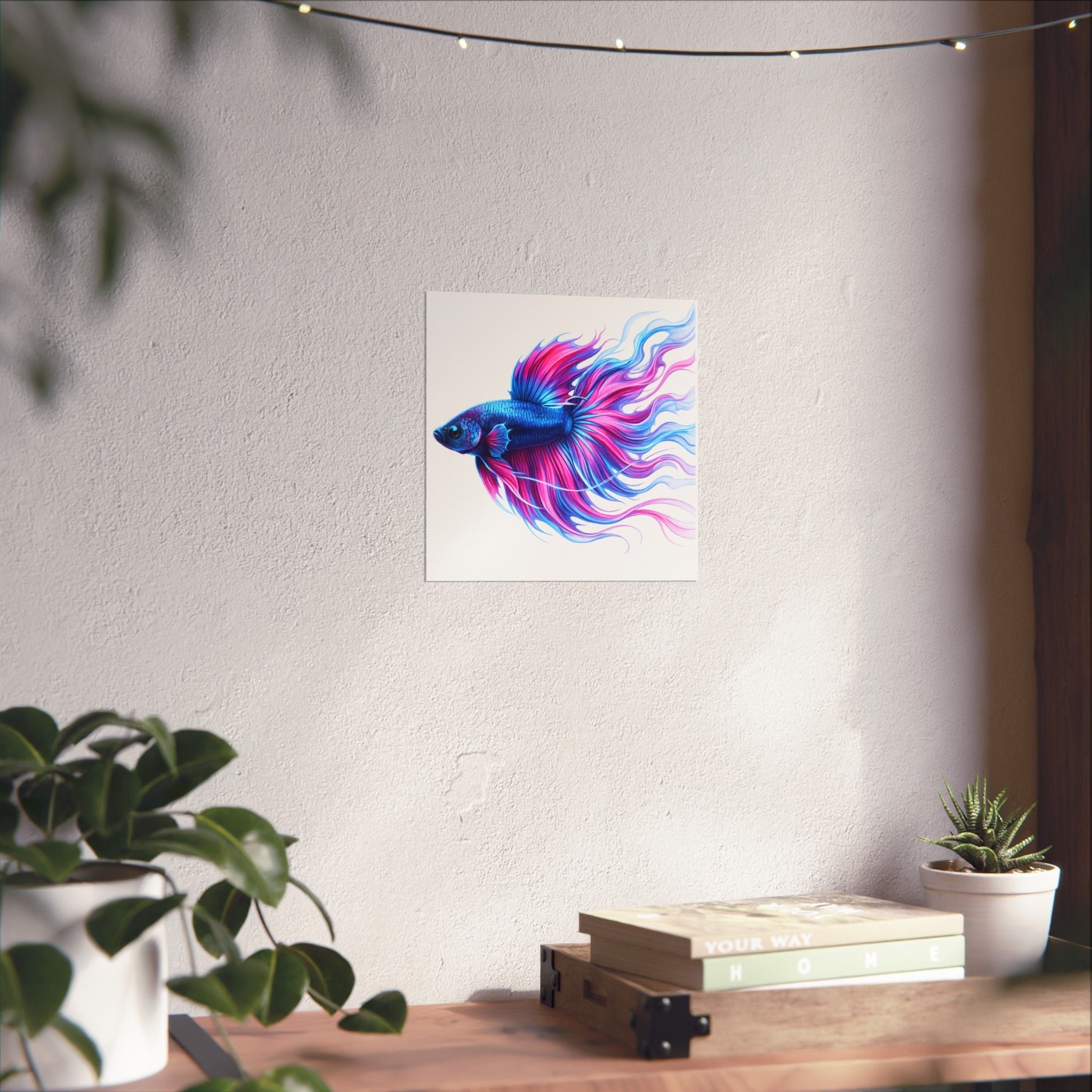 Electric Paint Betta Art Poster