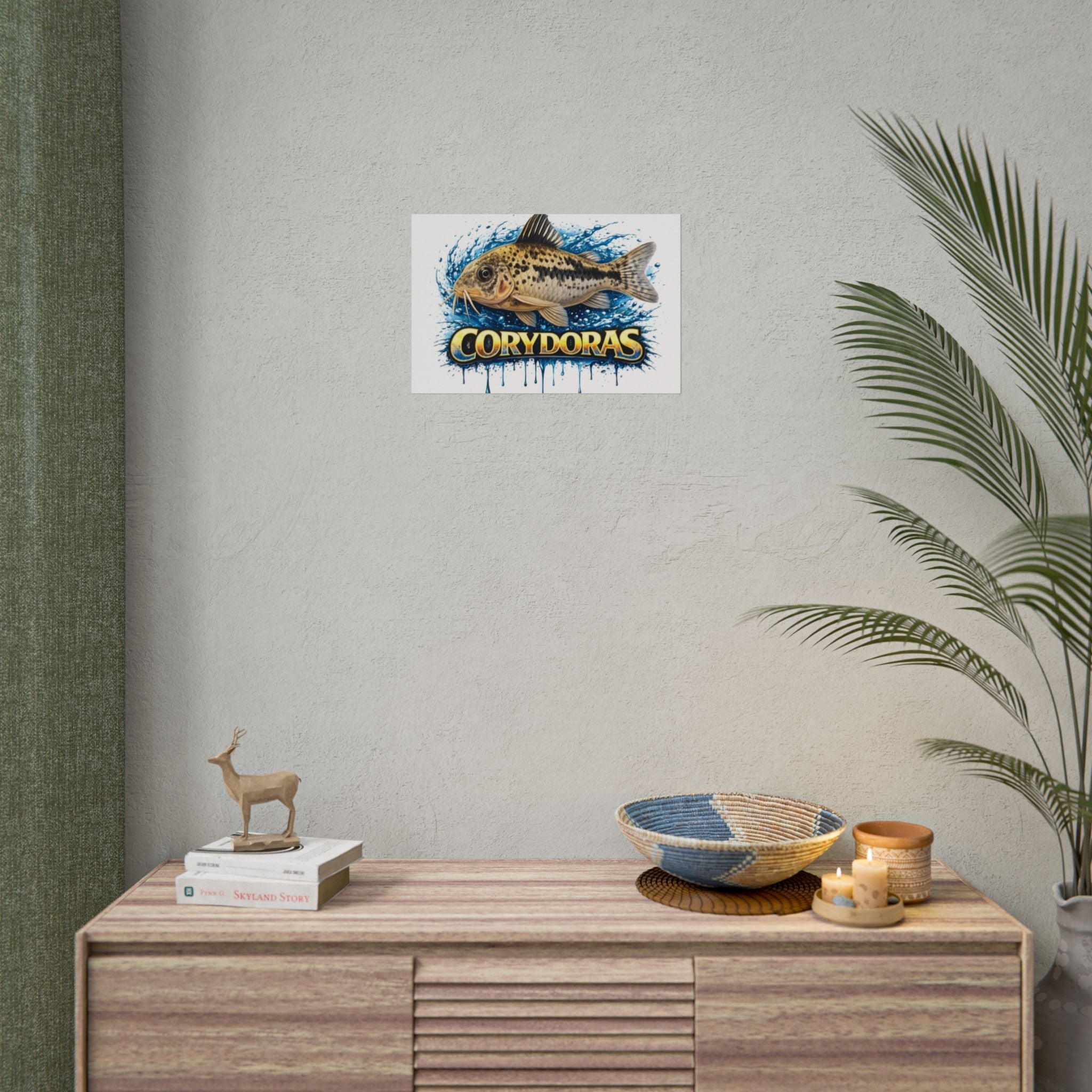 Corydoras Aquarium Fish Poster — Rolled Decorative Wall Art for Fishkeepers