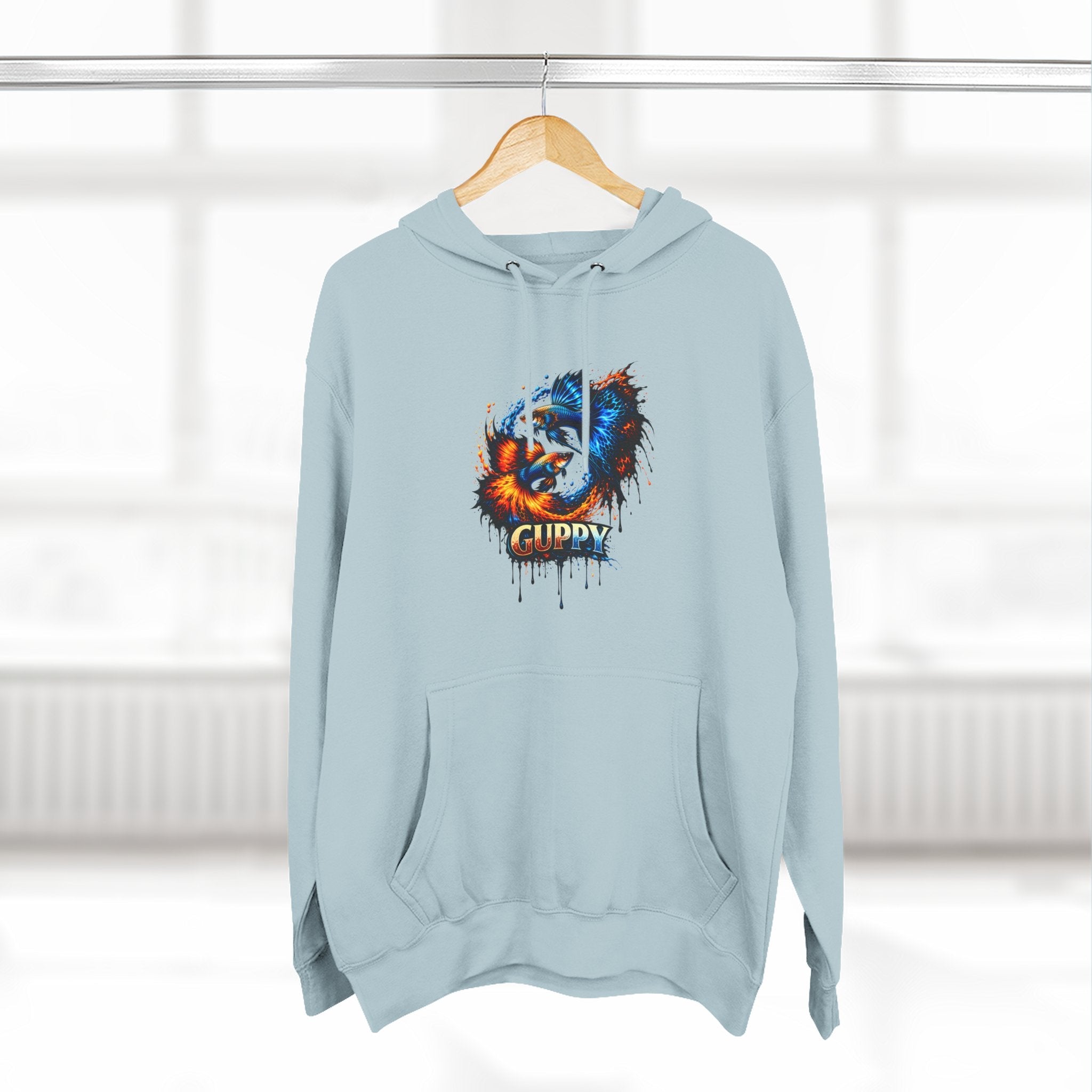 Fire & Ice Guppy – Premium Three-Panel Fleece Hoodie