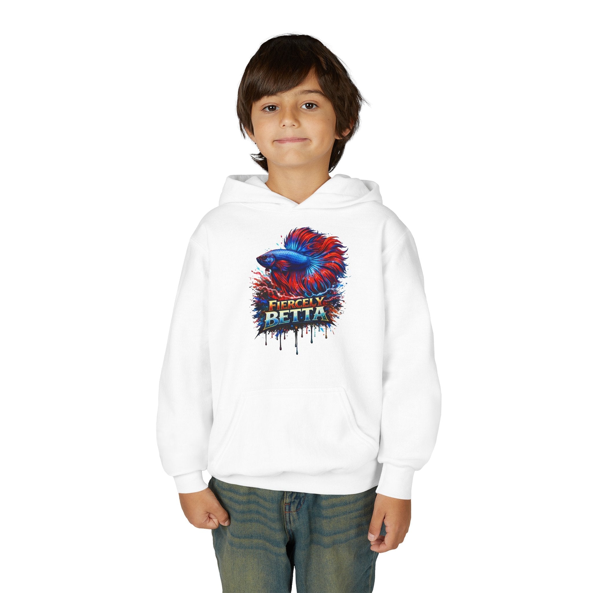 Fiercely Betta – Kids "Neon Flare" Fleece Hoodie