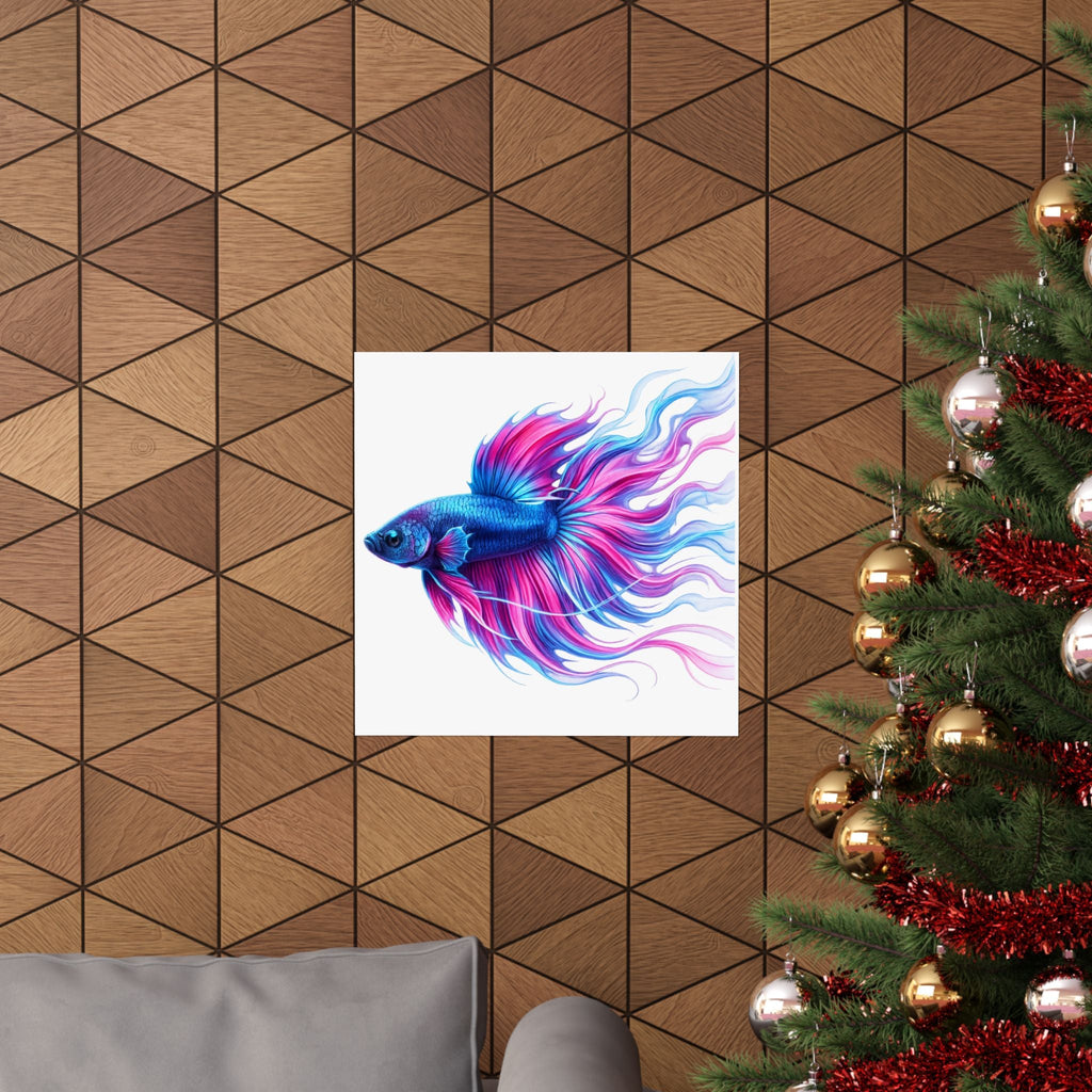 Electric Paint Betta Art Poster