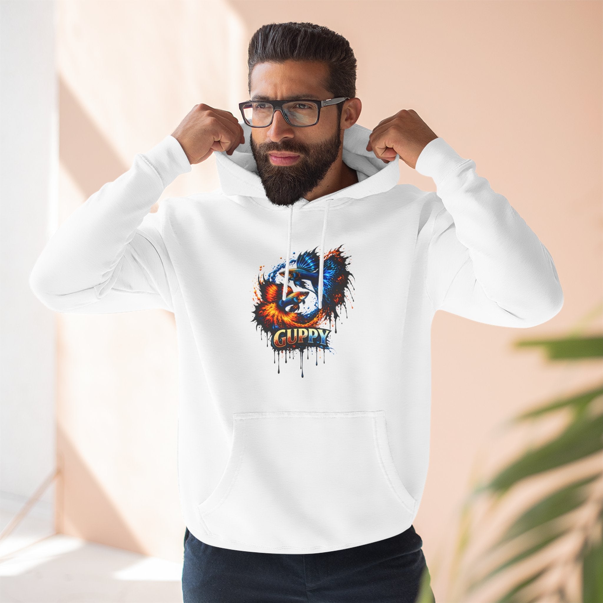 Fire & Ice Guppy – Premium Three-Panel Fleece Hoodie