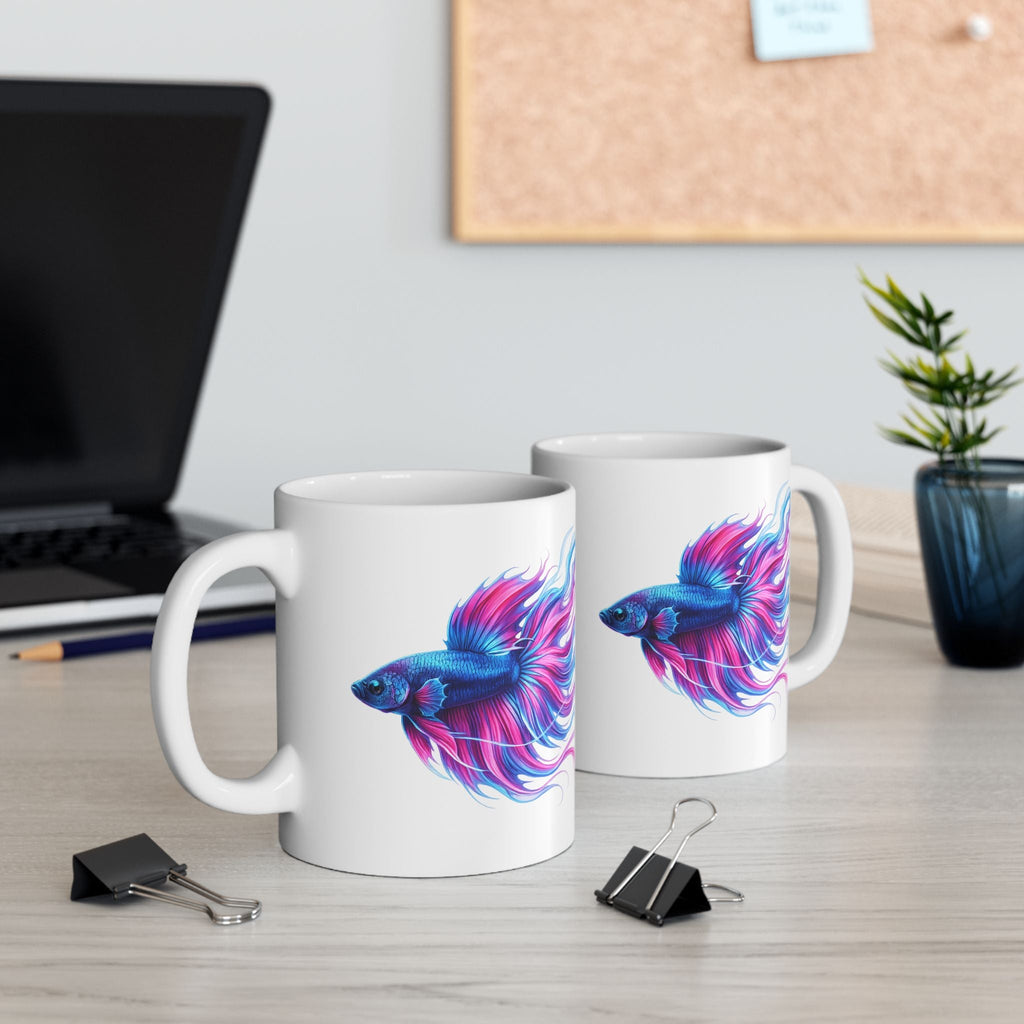 Electric Paint Betta Ceramic Mug