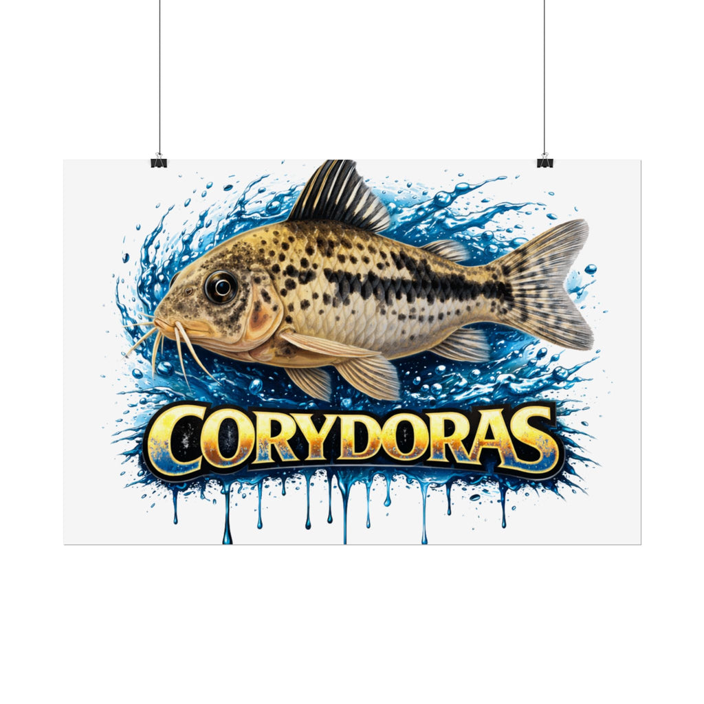 Corydoras Aquarium Fish Poster — Rolled Decorative Wall Art for Fishkeepers