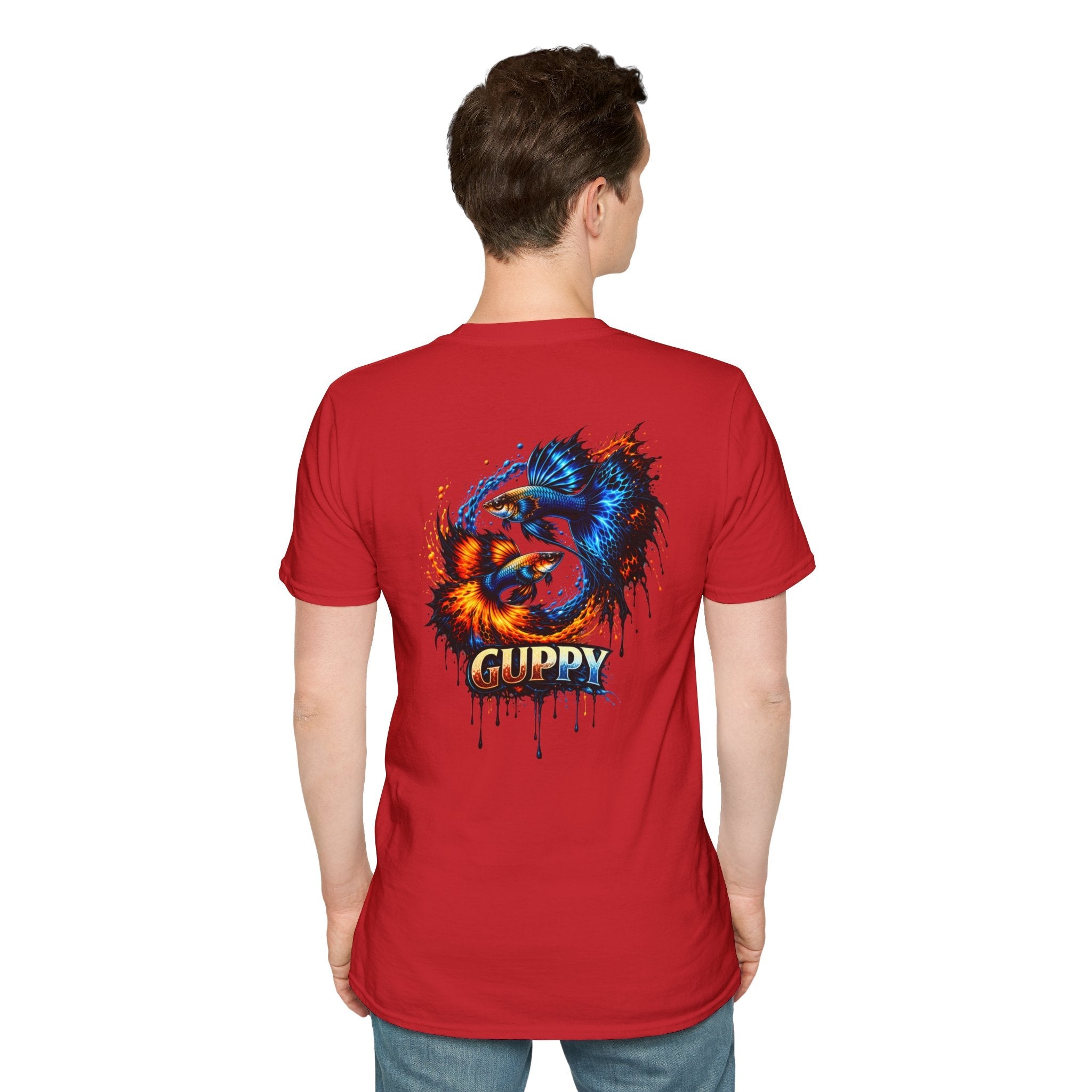 Guppy Fish T-Shirt — Vibrant Watercolor Drip Graphic Tee