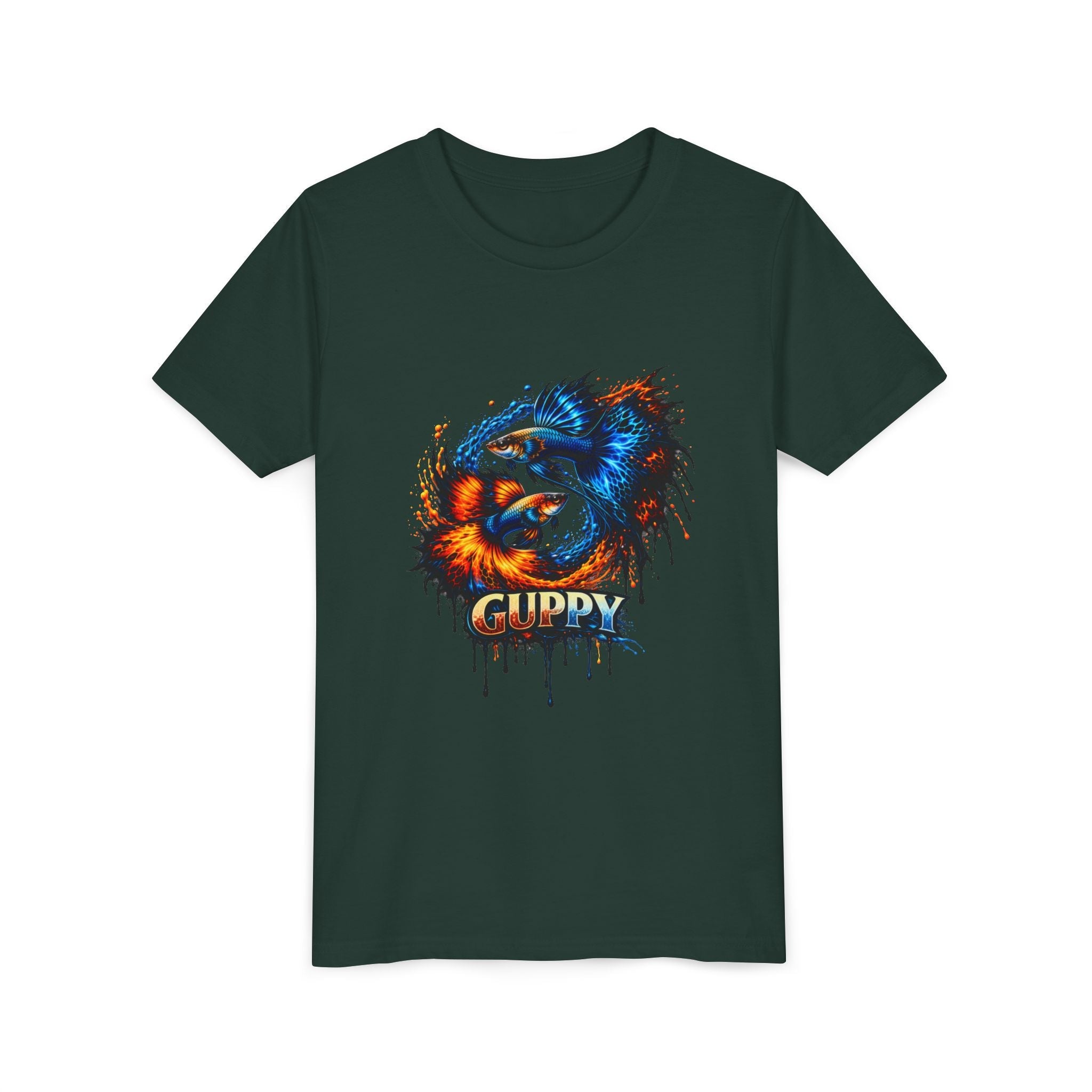 Fire & Ice Guppy – Youth "Neon Flare" Premium Tee