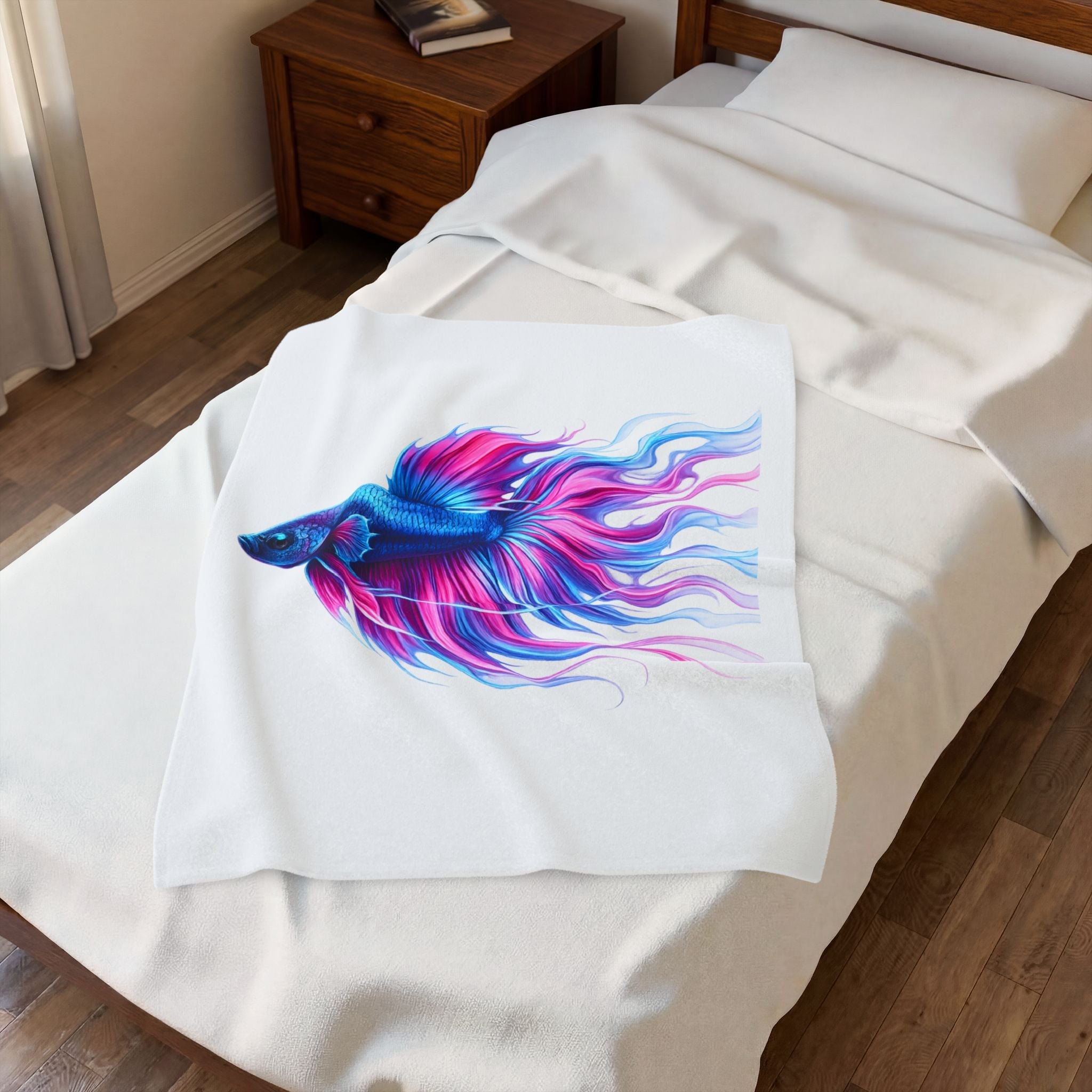 Electric Paint Betta Plush Blanket