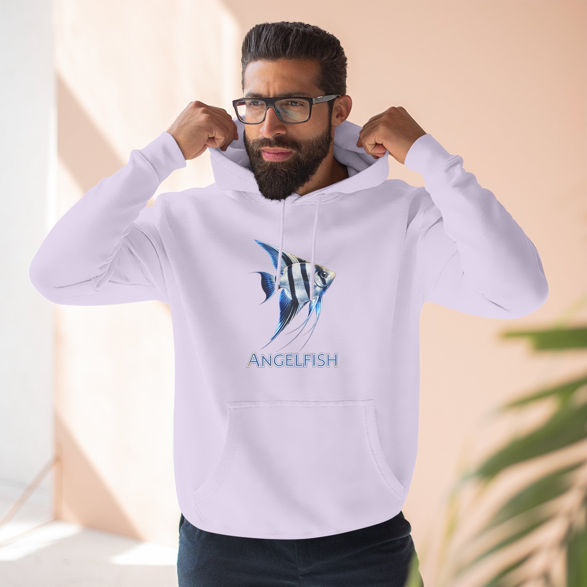 Angelfish Graphic Hoodie — Blue Aquarium Fish Pullover