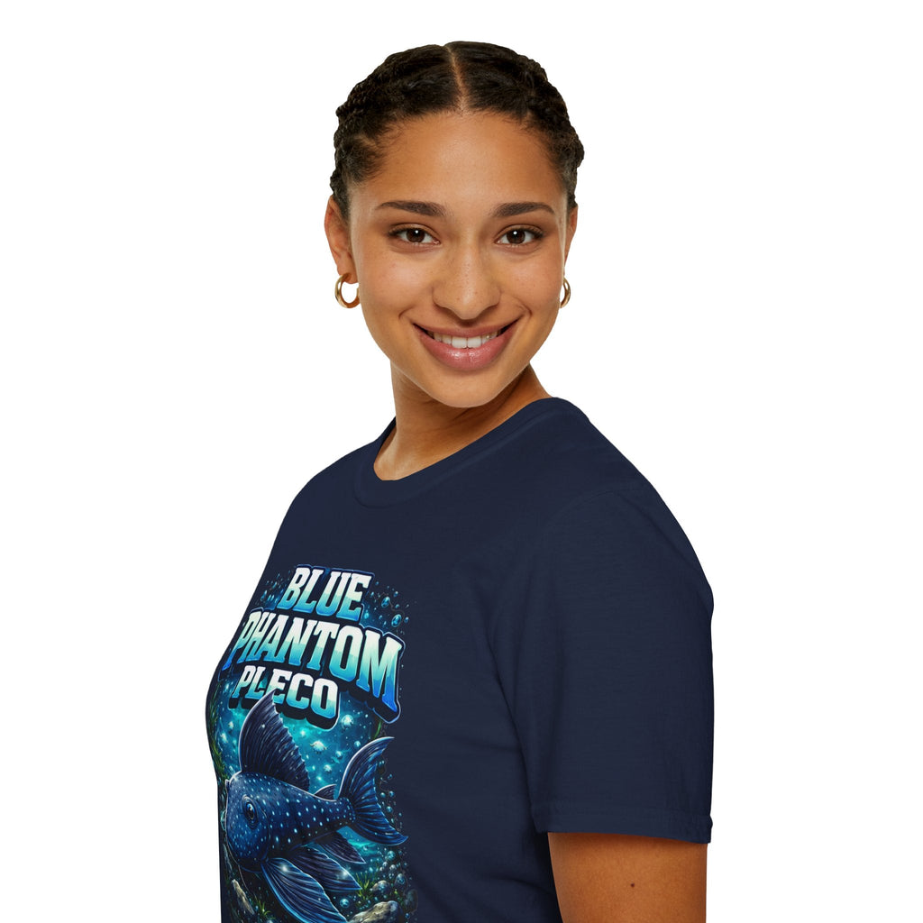 Blue Phantom Pleco T-Shirt — Graphic Aquarium Fish Tee
