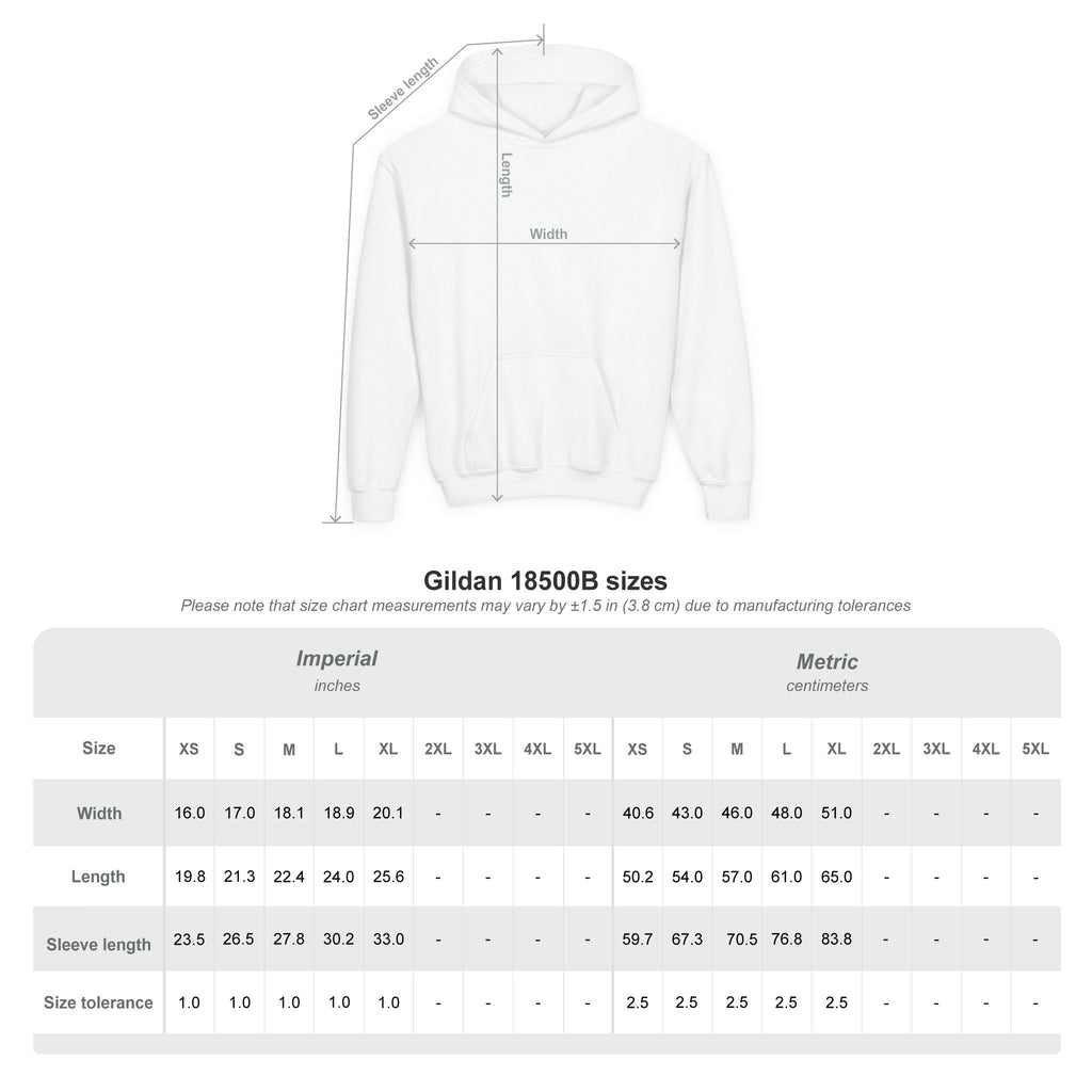 Youth Hoodie — Colorful Discus Fish Graphic Pullover