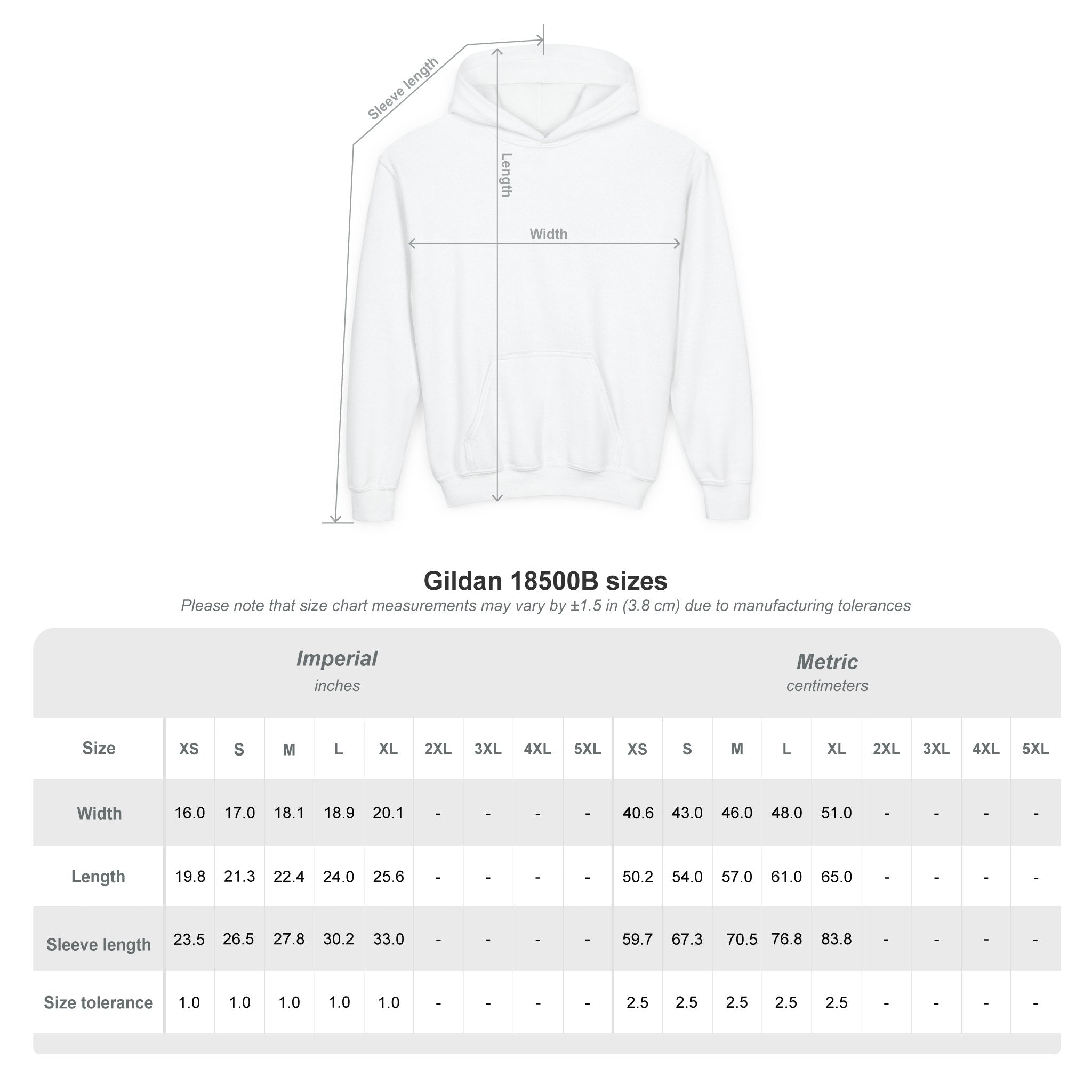 Youth Hoodie — Colorful Discus Fish Graphic Pullover