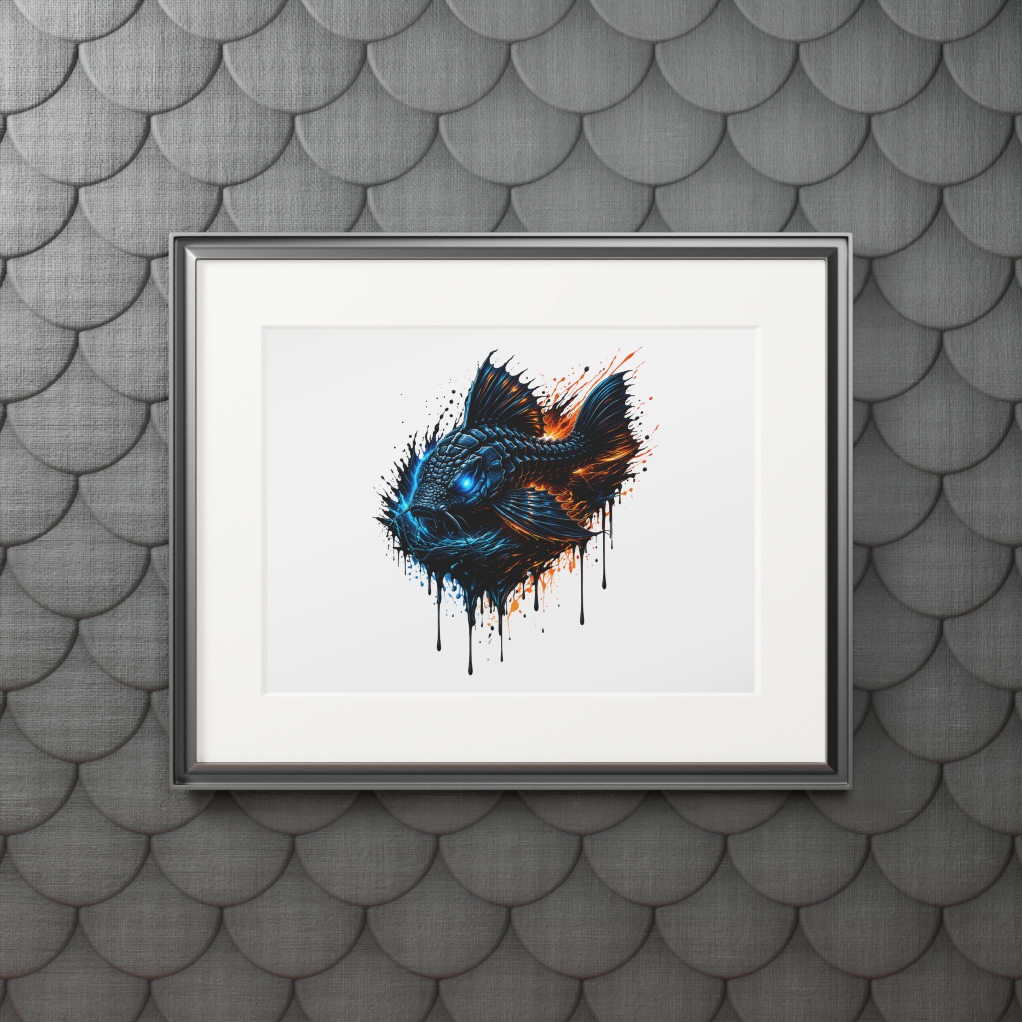 Armored Pleco – Premium "Deep Glow" Mounted Fine Art Print