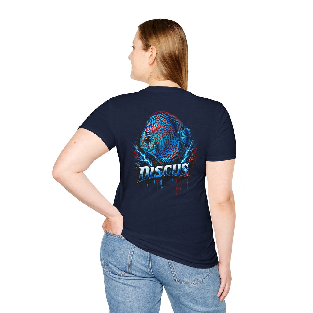 Electric Discus Fish T-Shirt - King of the Aquarium Lightning Art