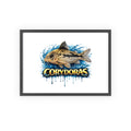 Peppered Corydoras Fish Poster with Wooden Frame — Aquarium Wall Art