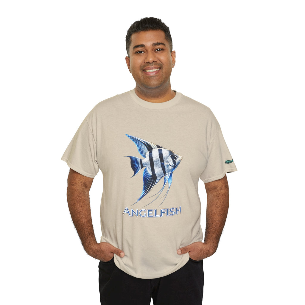 Angelfish Graphic Tee — Blue Tropical Fish Shirt
