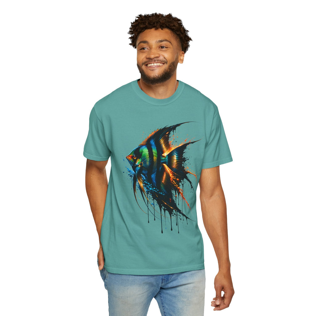 Vibrant Drip Angelfish Graphic Tee