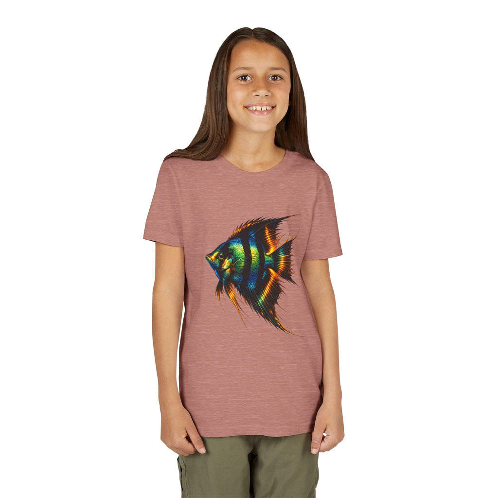 Angelfish Youth Tee – Colorful Aquarium Fish Graphic Shirt for Kids