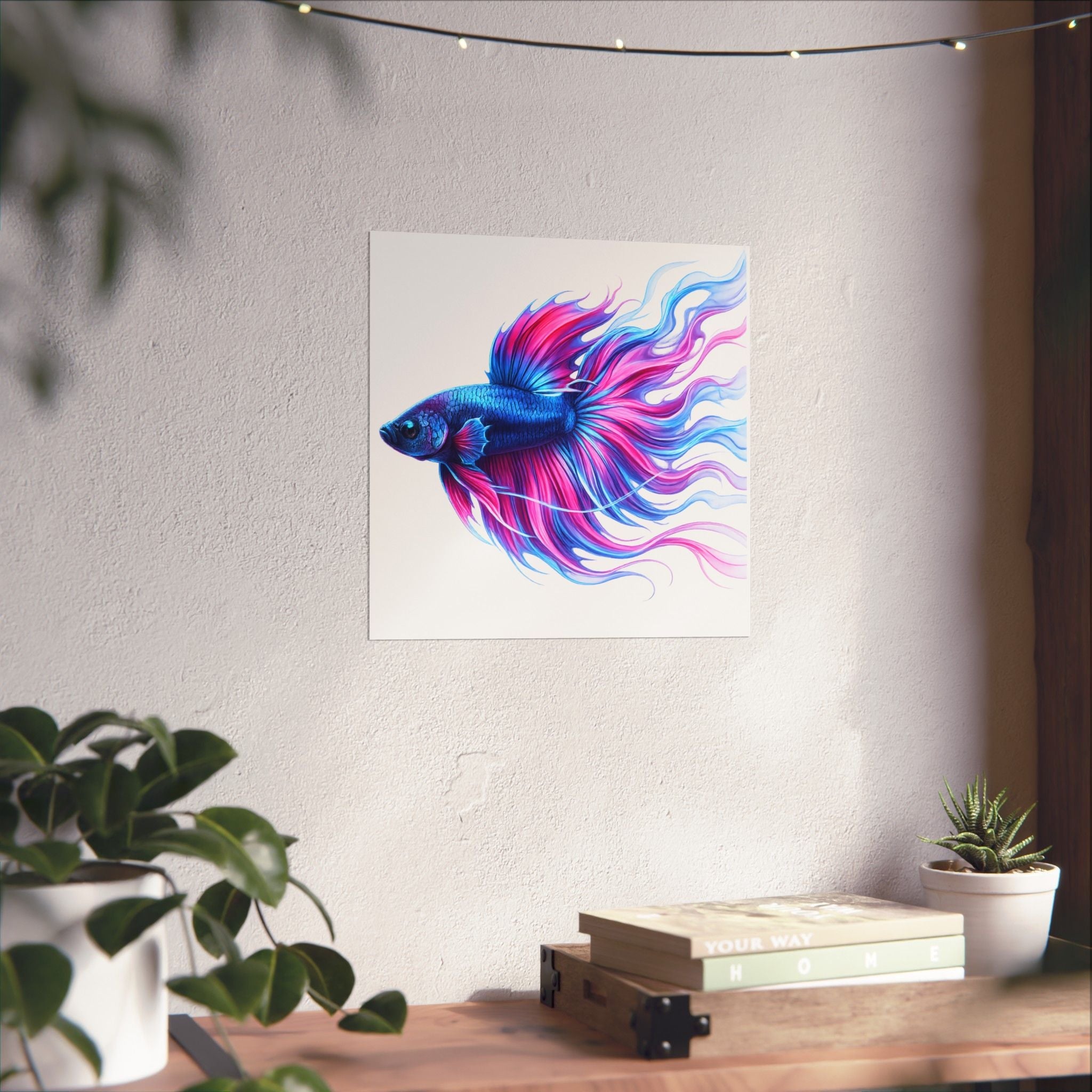 Electric Paint Betta Art Poster