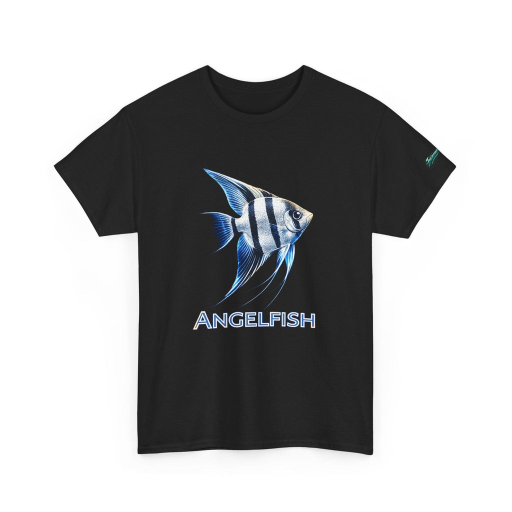 Angelfish Graphic Tee — Blue Tropical Fish Shirt