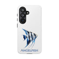 Angelfish Tough Phone Case – Durable Protective Case with Blue Tropical Fish Design