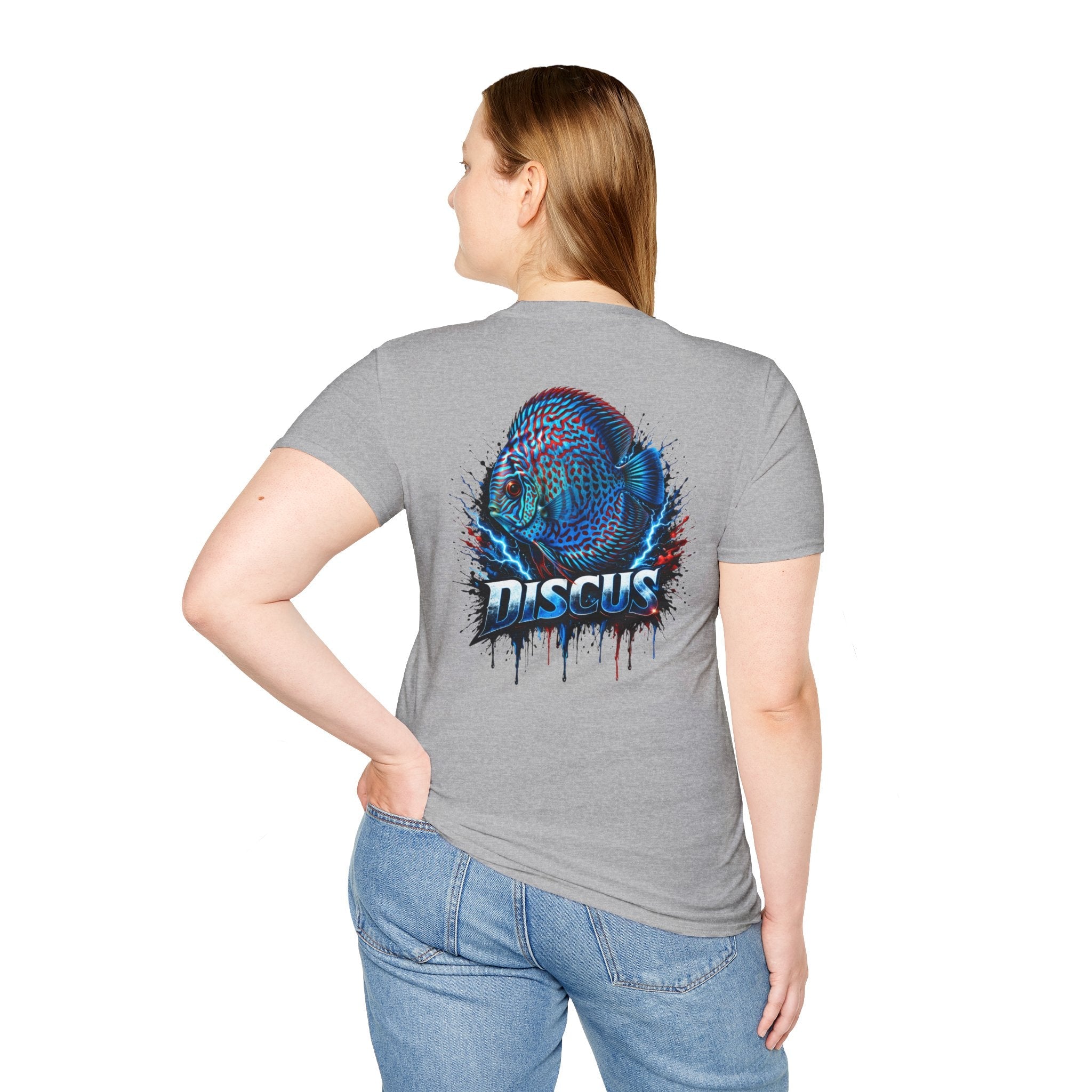 Electric Discus Fish T-Shirt - King of the Aquarium Lightning Art