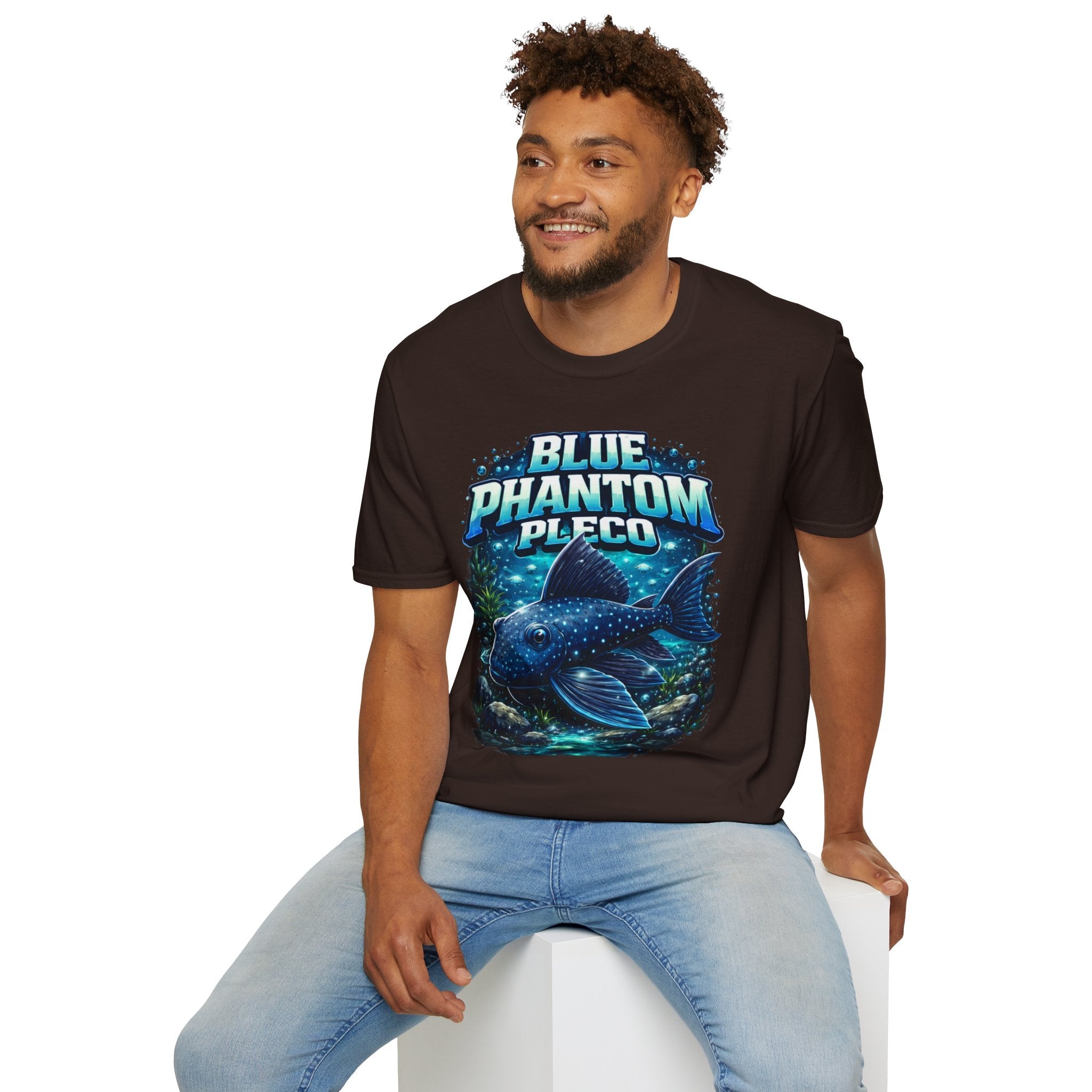 Blue Phantom Pleco T-Shirt — Graphic Aquarium Fish Tee