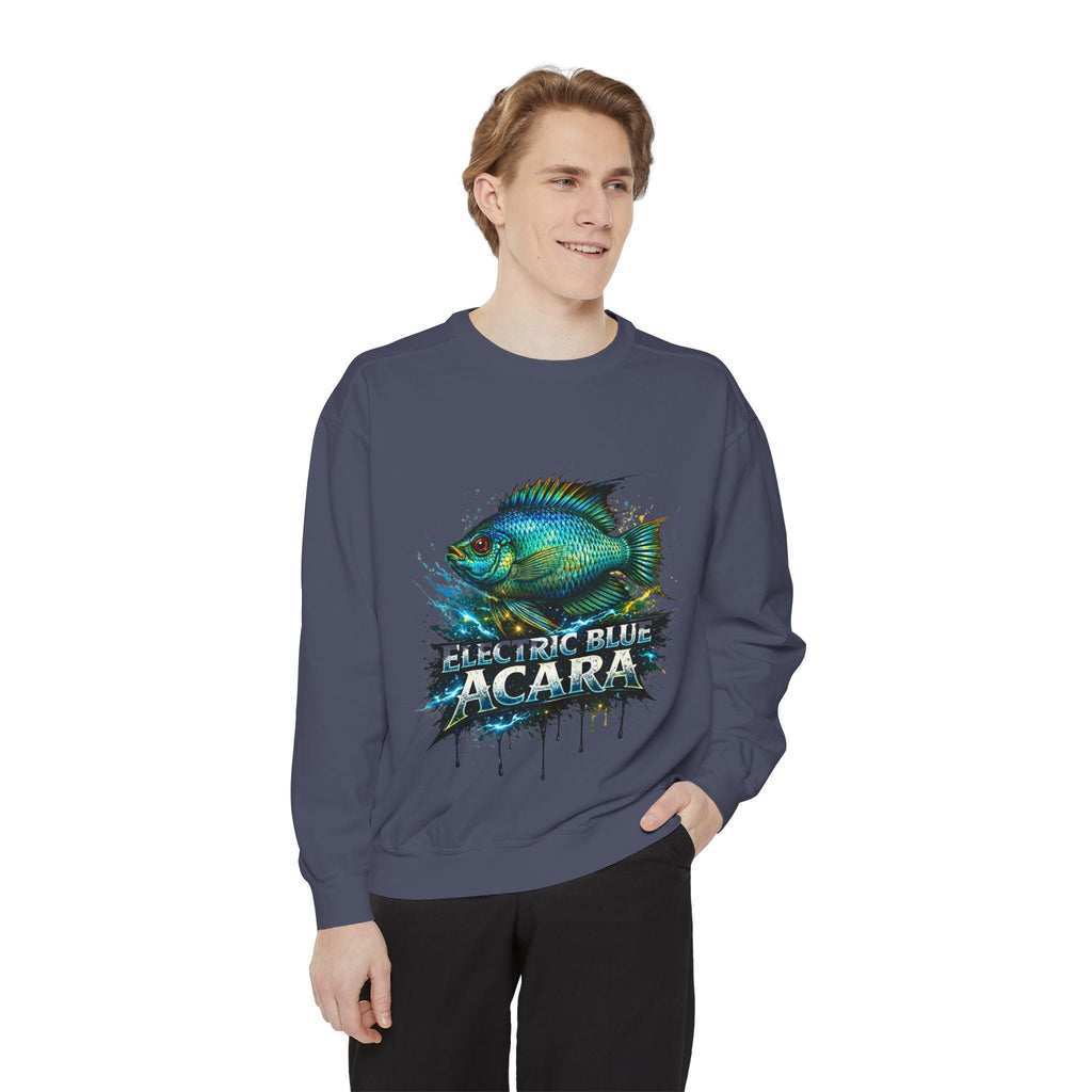 Electric Blue Acara – Garment-Dyed Premium Sweatshirt