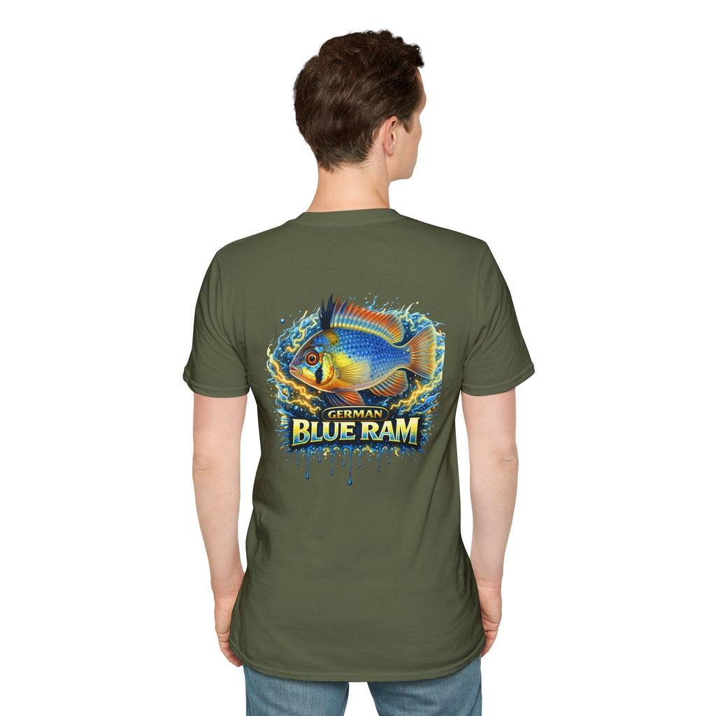 German Blue Ram Fish T-Shirt — Colorful Aquarium Cichlid Tee