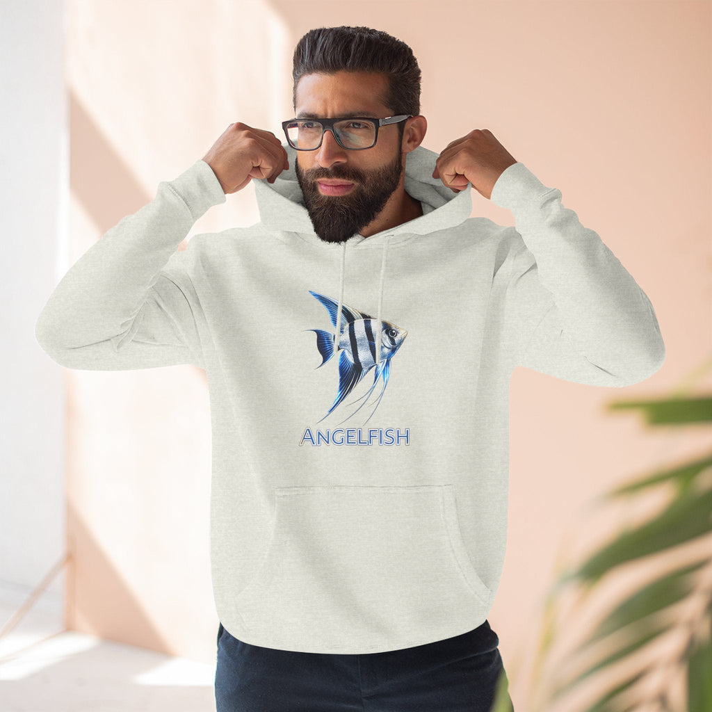 Angelfish Graphic Hoodie — Blue Aquarium Fish Pullover