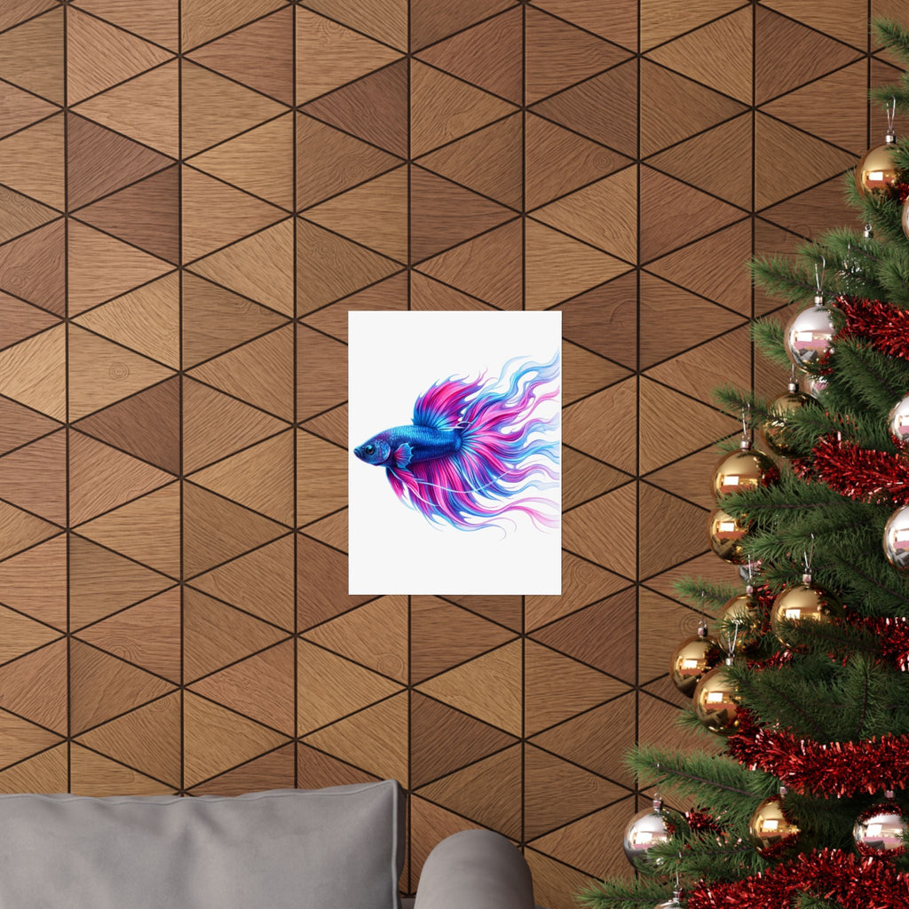 Electric Paint Betta Art Poster