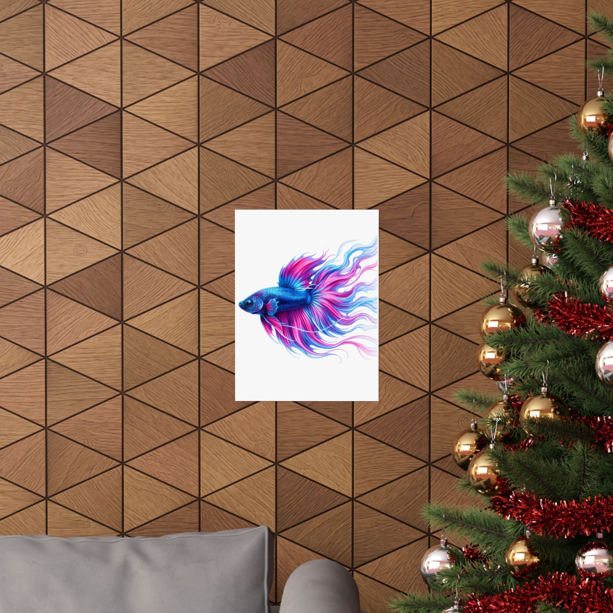 Electric Paint Betta Art Poster