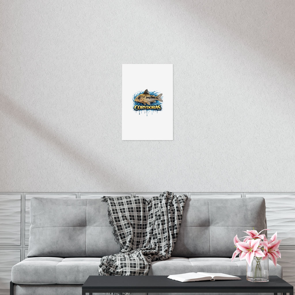 Corydoras Fish Poster — Freshwater Aquarium Art Print