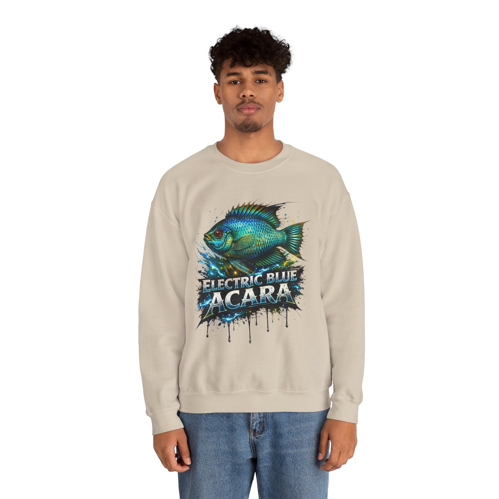 Electric Blue Acara – Heavy Blend™ Crewneck Sweatshirt