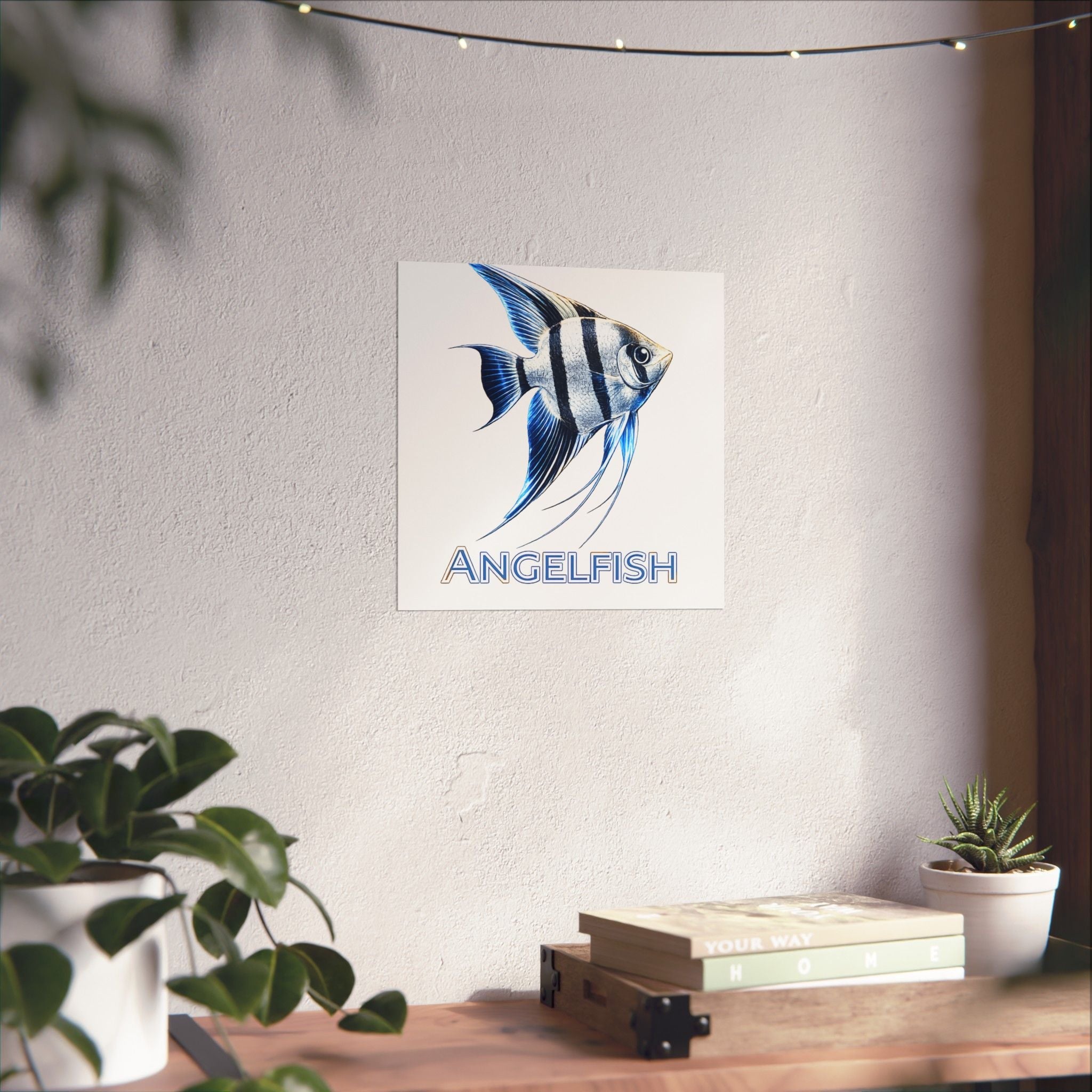 Angelfish Wall Poster — Matte Vertical Marine Fish Art Print