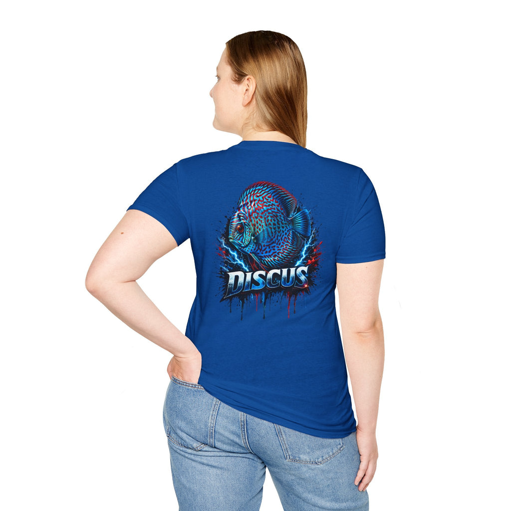 Electric Discus Fish T-Shirt - King of the Aquarium Lightning Art