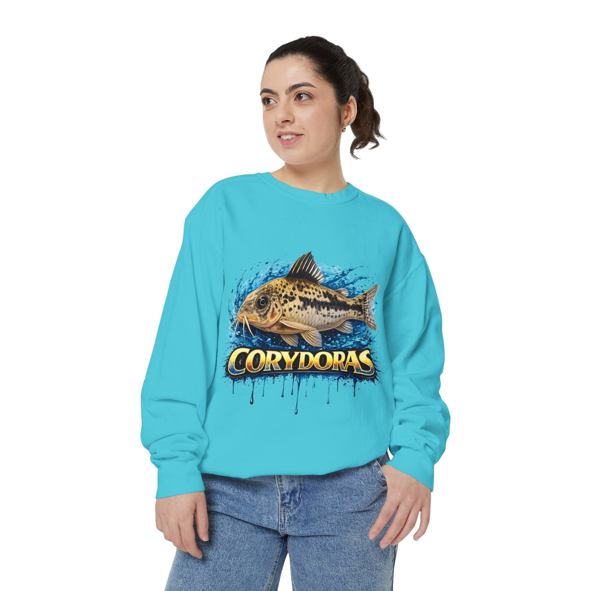 Corydoras Fish Sweatshirt — Aquatic Aquarium Catfish Graphic Crewneck
