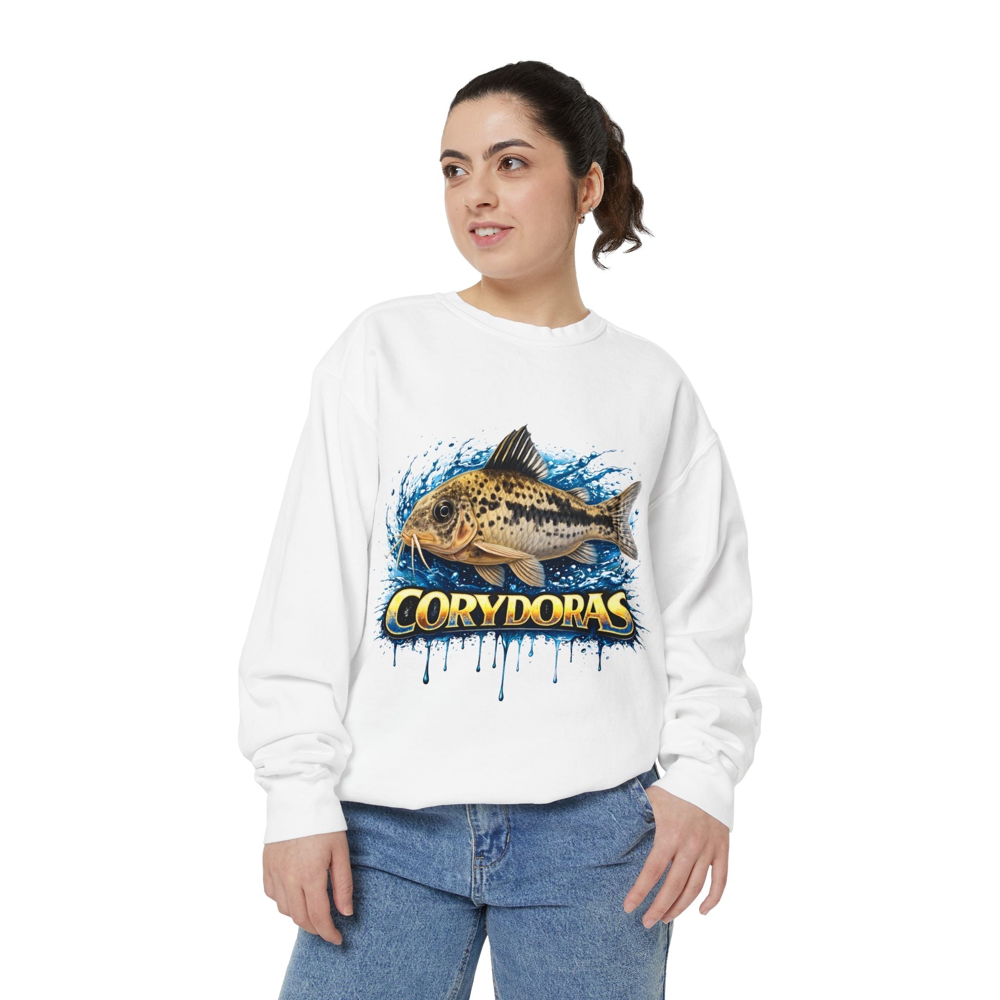 Corydoras Fish Sweatshirt — Aquatic Aquarium Catfish Graphic Crewneck