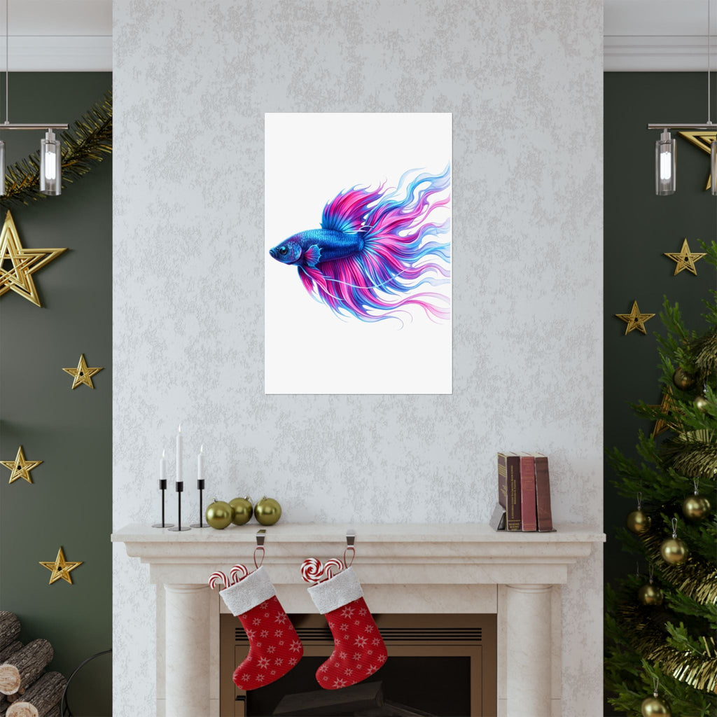 Electric Paint Betta Art Poster
