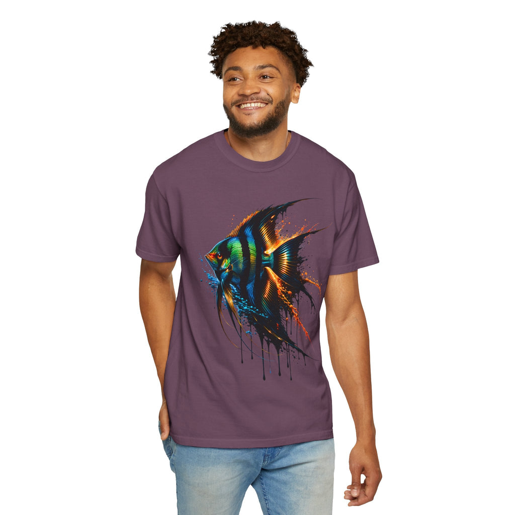 Vibrant Drip Angelfish Graphic Tee