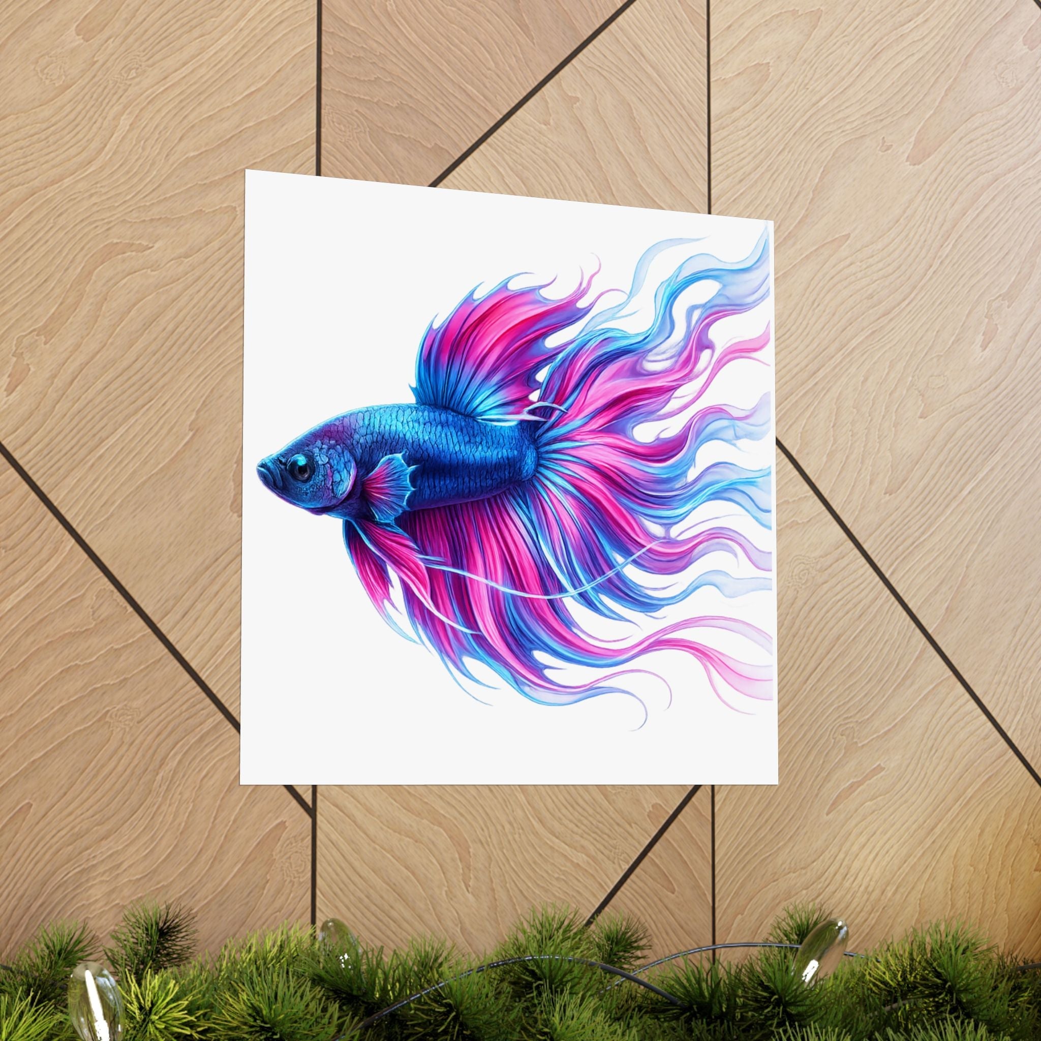 Electric Paint Betta Art Poster