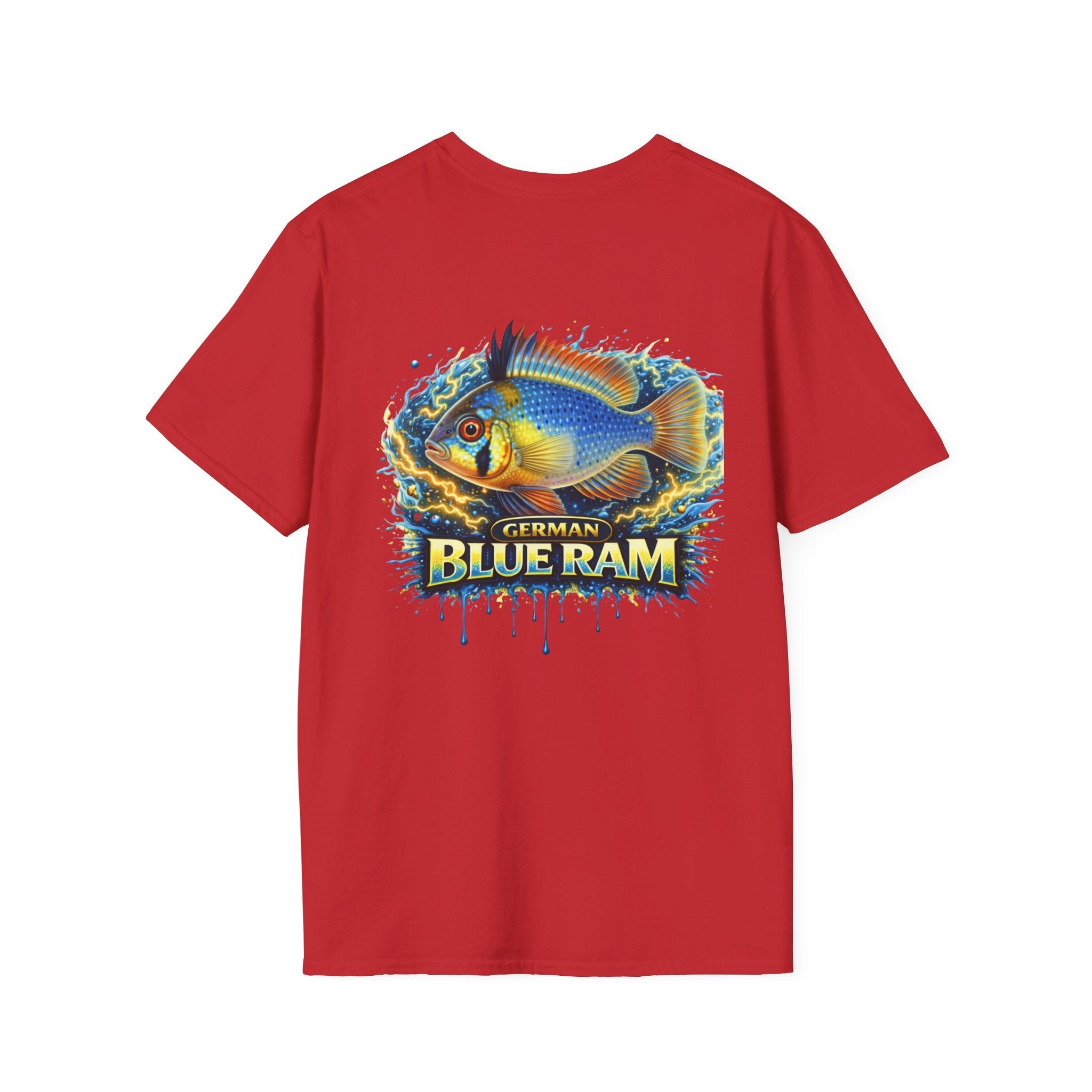 German Blue Ram Fish T-Shirt — Colorful Aquarium Cichlid Tee