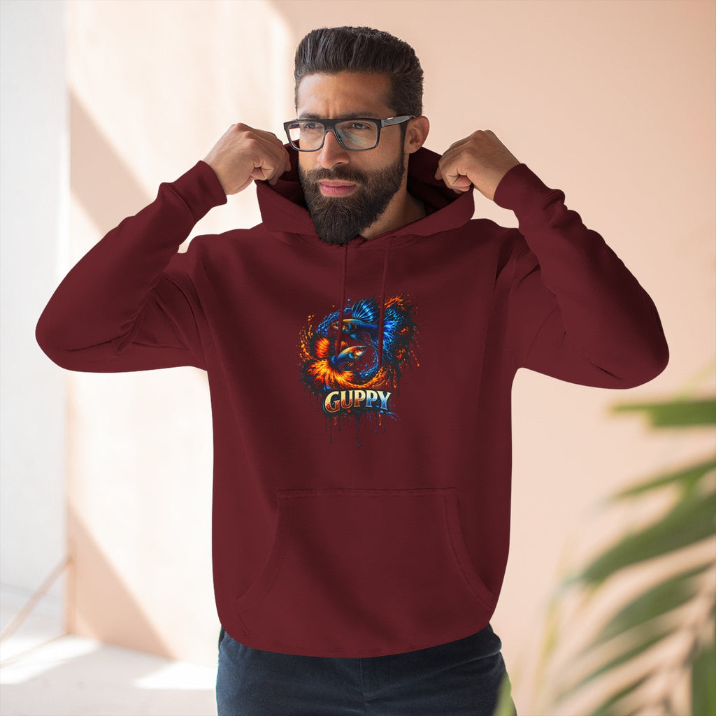 Fire & Ice Guppy – Premium Three-Panel Fleece Hoodie
