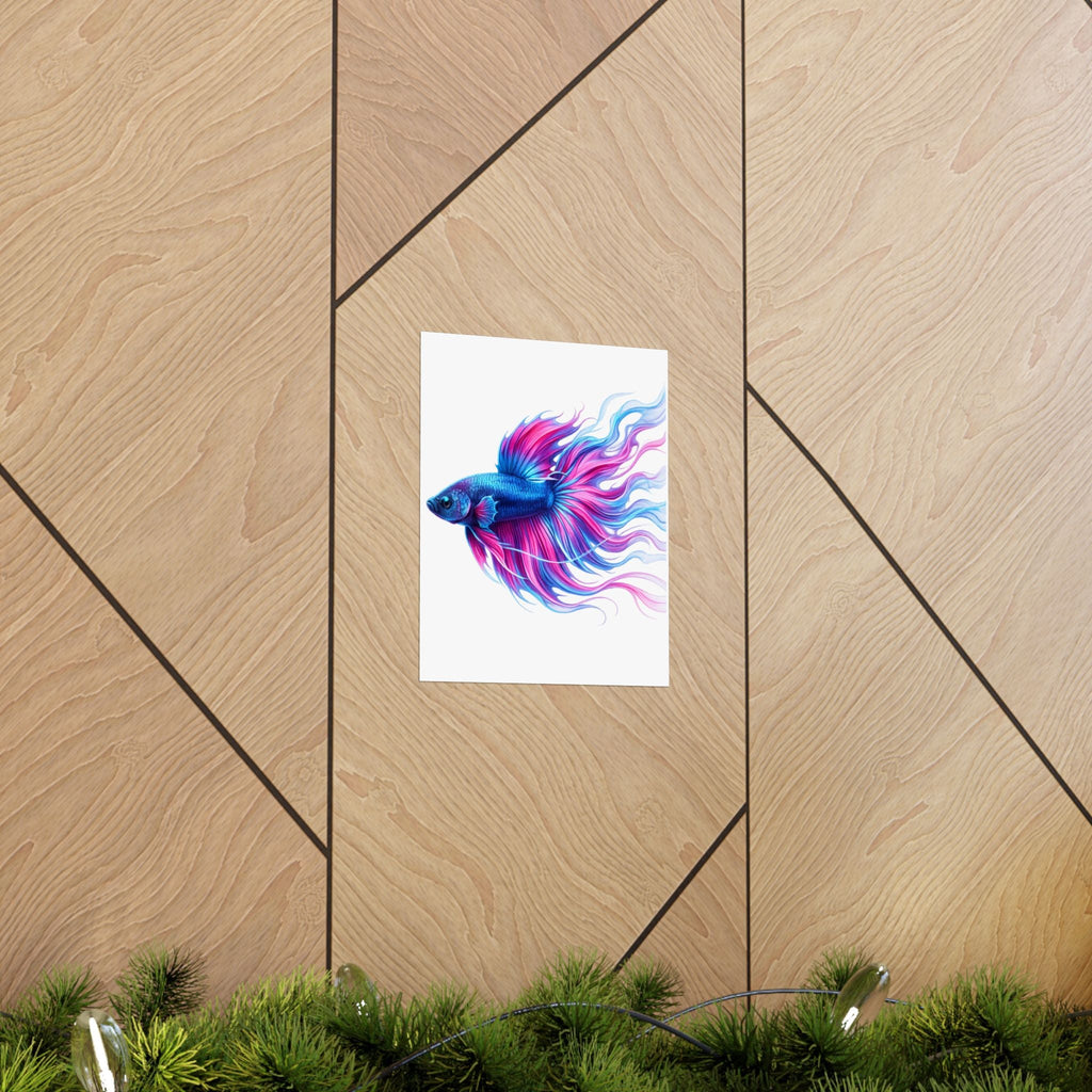 Electric Paint Betta Art Poster
