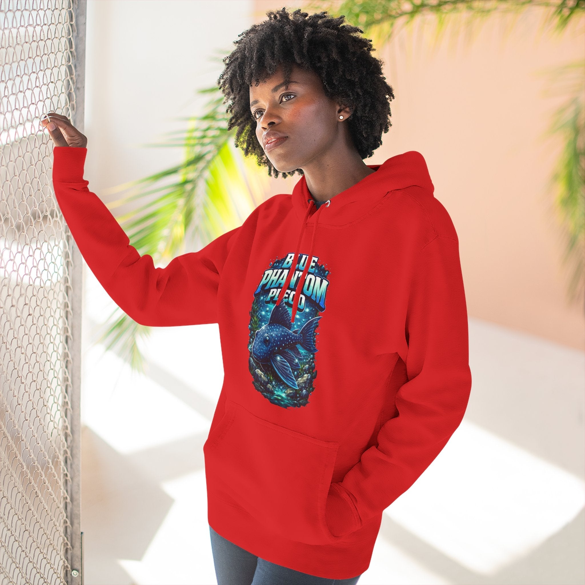 Blue Phantom Pleco L128 Hoodies | Premium Fish Keeper Streetwear | Inverness Ink