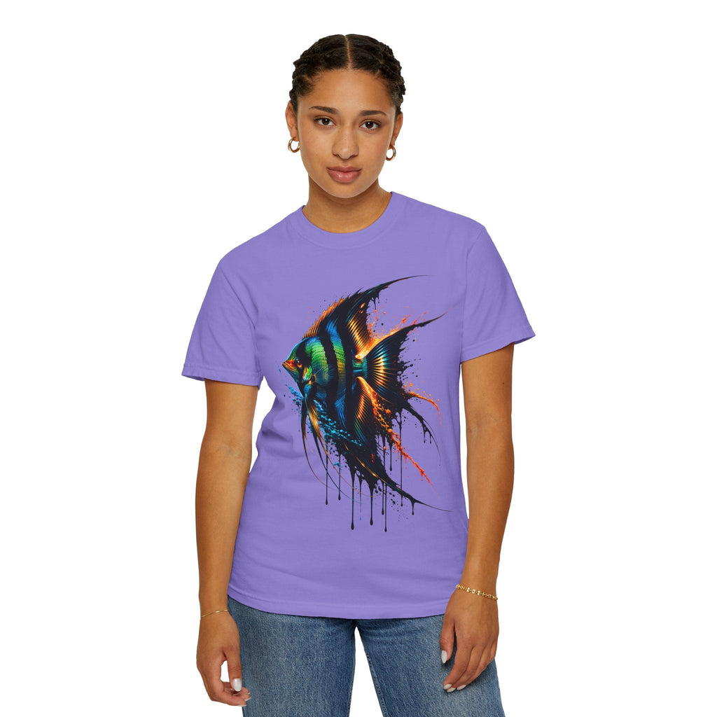 Vibrant Drip Angelfish Graphic Tee