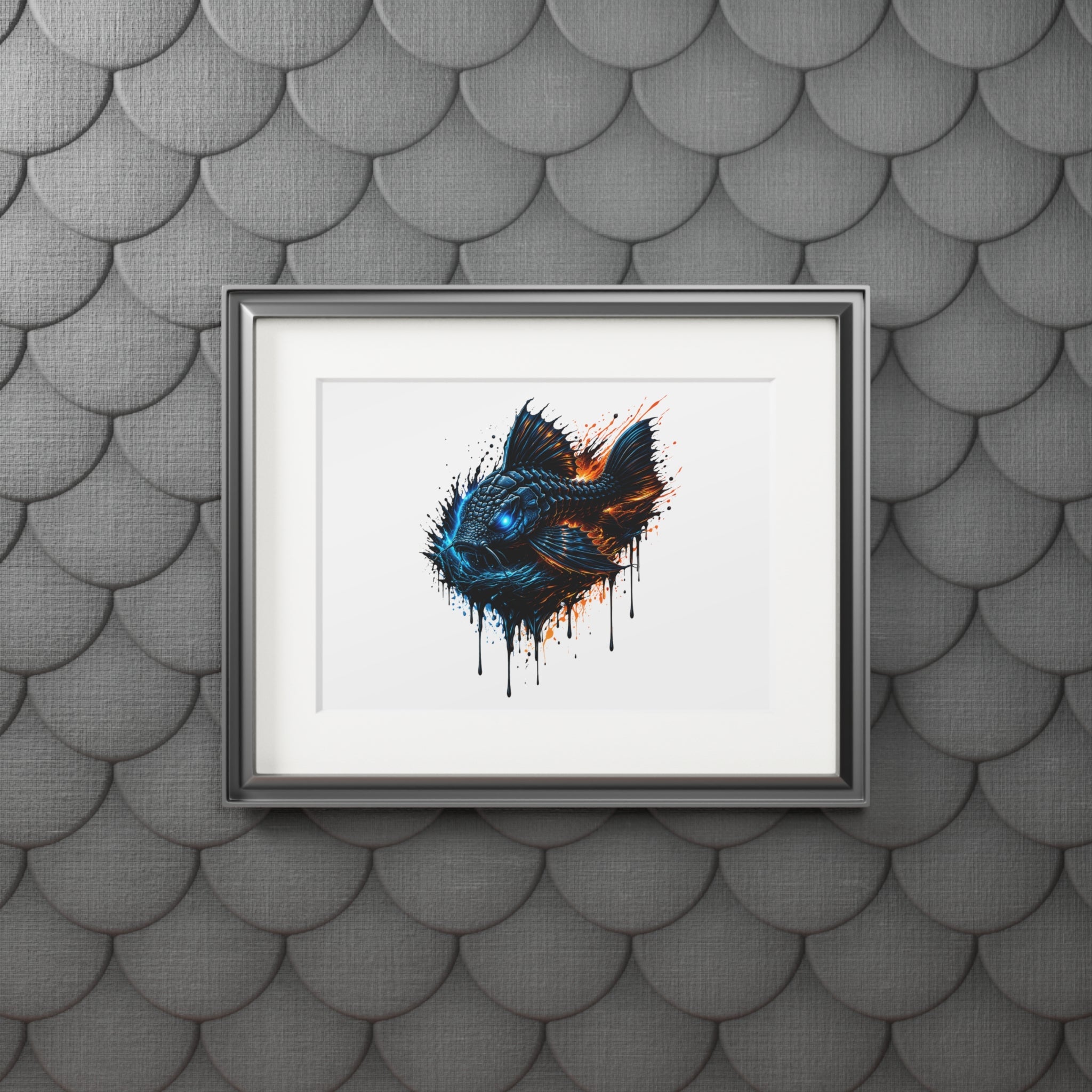 Armored Pleco – Premium "Deep Glow" Mounted Fine Art Print